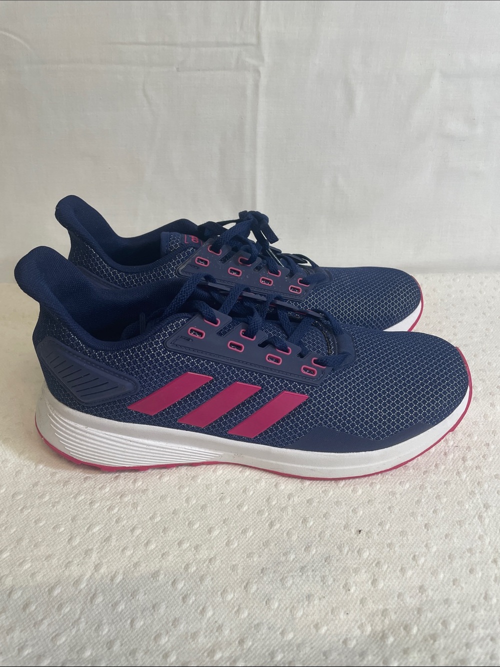 adidas Cloudfoam Navy/ hot Pink  Running Shoes- ortholite W9.5